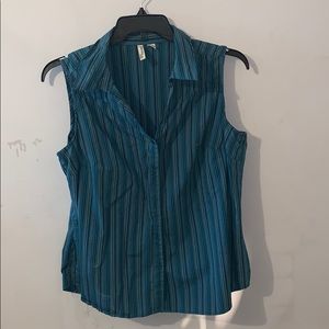 Stripped button up blouse